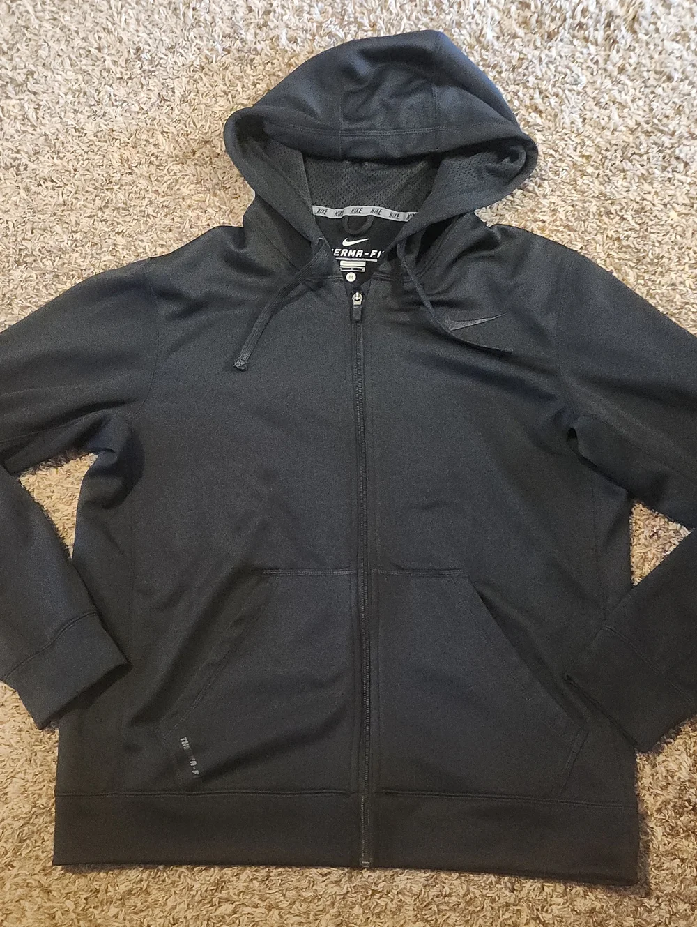 Nike Black Therma-FIT Full-Zip Hooded Jacket